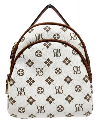 Monogrammed Convertible Backpack Satchel CM2751 IVORY